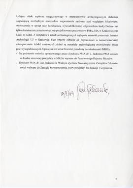 Państwowe Muzeum Archeologiczne w Warszawie. Sprawozdanie z działalności w roku 1998. Maszynopis...