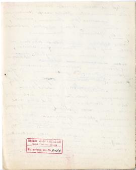 Rękopis wykładów Józefa Żurowskiego z zakresu archeologii przedhistorycznej  strona 110: pieczątk...