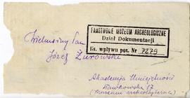 Fiszka z odręcznymi notatkami bibliograficznymi Józefa Żurowskiego  strona 2