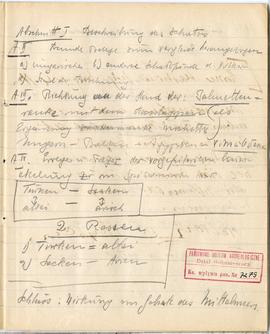 Brulion Józefa Żurowskiego "Żurowski 1918" z notatkami w języku niemieckim z okresu stu...