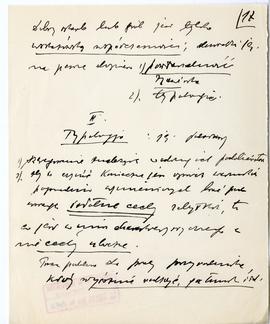 Rękopis jedenastu wykładów Józefa Żurowskiego pt. "Epoka bronzu ze szczególnem uwzględn. pod...