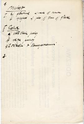 Odręczne notatki Józefa Żurowskiego na temat analogii do zabytków z Jakuszowic Małych  sporządzon...