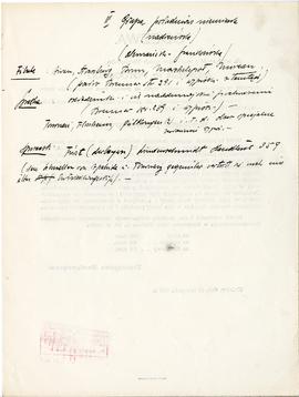 Odręczne notatki Józefa Żurowskiego na temat analogii do zabytków z Jakuszowic Małych  sporządzon...