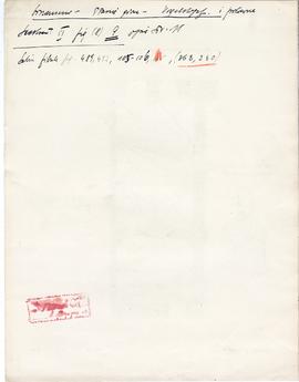 Odręczne notatki Józefa Żurowskiego na temat analogii do zabytków z Jakuszowic Małych  sporządzon...