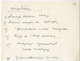 Rękopis szesnastu wykładów Józefa Żurowskiego pt. "Początki kultury ludzkiej" z roku ak...