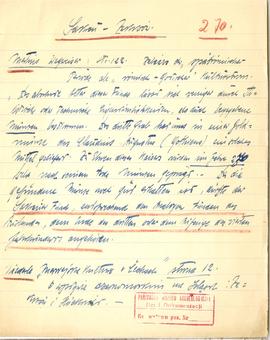 Brulion Józefa Żurowskiego zawierający zbiór luźnych kartek z notatkami w języku polskim i niemie...