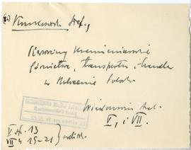 Fiszka z odręcznymi notatkami bibliograficznymi Józefa Żurowskiego  strona 1: "Krukowski Ste...