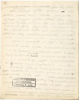 Rękopis wykładów Józefa Żurowskiego z zakresu archeologii przedhistorycznej  strona 28: pieczątka...