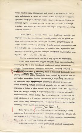 Maszynopis artykułu Józefa Żurowskiego pt. "Dwa groby kultury złockiej" z odręcznymi po...