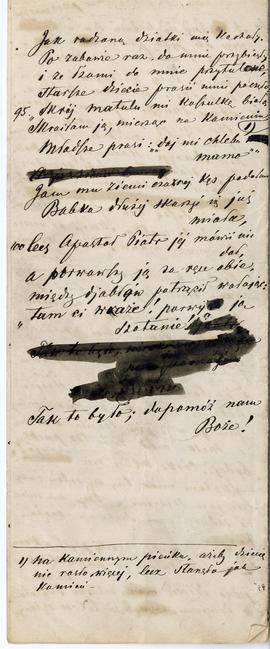 Fragment rękopisu tłumaczenia na język polski serbskich pieśni ludowych  strona 4