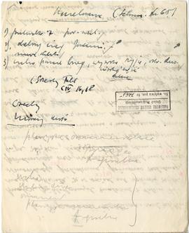 Fragment rękopisu artykułu Józefa Żurowskiego pt. Skarby halsztackiego okresu z doliny Dunajca wr...