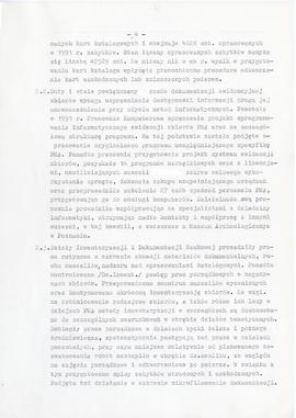 Państwowe Muzeum Archeologiczne w Warszawie. Sprawozdanie z działalności w roku 1991.  Maszynopis...