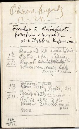 Notes nr 17 z wpisami odręcznymi  Erazma Majewskiego z okresu 03.12.1882 r.- 01.04.1884 r.  strona.