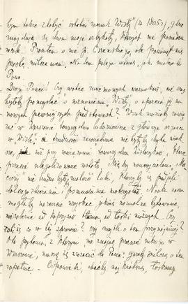 List od Witolda Klingera do Erazma Majewskiego (rękopis), strona 3