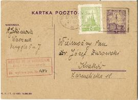 Kartka pocztowa z rękopisem listu Romana Jakimowicza do Józefa Żurowskiego z dnia 11.03.1928 r.  ...