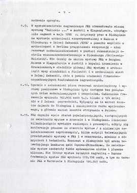 Państwowe Muzeum Archeologiczne w Warszawie. Sprawozdanie z działalności w roku 1990.  Maszynopis...