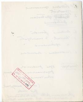 Rękopis wykładów Józefa Żurowskiego z zakresu archeologii przedhistorycznej  strona 194: pieczątk...