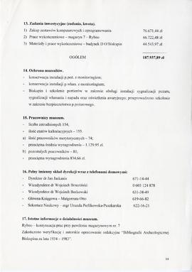 Państwowe Muzeum Archeologiczne w Warszawie. Sprawozdanie z działalności w roku 1998. Maszynopis...