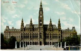 Widokówka od Edwarda Czajkowskiego do Erazma Majewskiego (widok Wiednia)  strona 1