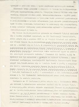 Pismo (maszynopis) z dnia 15.03.1927 r. do Instytutu Nauk Antropologicznych T.N.W.  dot. zbiorów ...
