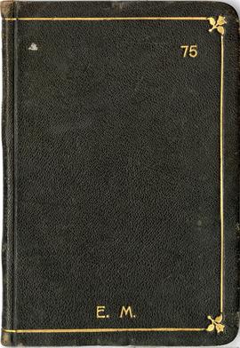 Notatnik nr 75 z odręcznymi notatkami Erazma Majewskiego z okresu od 28.08.1914 r. do 17.09.1914 ...