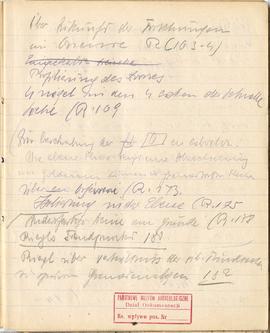 Brulion Józefa Żurowskiego "Żurowski 1918" z notatkami w języku niemieckim z okresu stu...