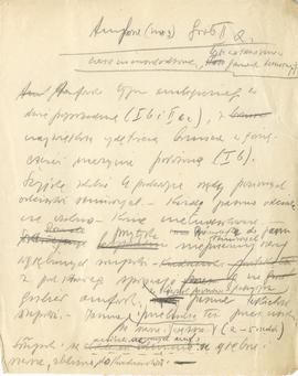 Odręczne notatki Józefa Żurowskiego wraz z materiałem ilustracyjnym do artykułu pt. "Dwa gro...