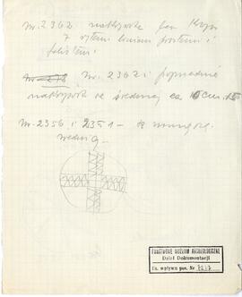 Zespół odręcznych notatek Józefa Żurowskiego (w tym opisy zabytków i zapiski bibliograficzne) wra...