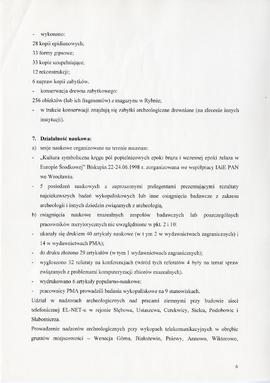 Państwowe Muzeum Archeologiczne w Warszawie. Sprawozdanie z działalności w roku 1998. Maszynopis...