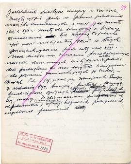 Rękopis wykładów Józefa Żurowskiego z zakresu archeologii przedhistorycznej  strona 116: fragment...