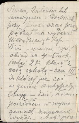 Notes nr 20 z wpisami odręcznymi  Erazma Majewskiego z okresu 25.08.1884 r.- 30.11.1884 r.  strona.