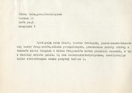 Maszynopis dokumentacji opisowej obiektów archeologicznych  na cmentarzysku kurhanowym w miejscow...