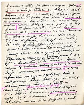 Rękopis wykładów Józefa Żurowskiego z zakresu archeologii przedhistorycznej  strona 85: "[…]...