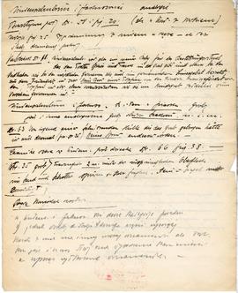 Odręczne notatki Józefa Żurowskiego na temat analogii do zabytków z Jakuszowic Małych  sporządzon...