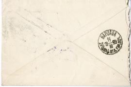 Koperta zaadresowana przez A. Czerwińskiego do Erazma Majewskiego (stempel)  strona 2 (rewers)