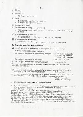 Państwowe Muzeum Archeologiczne w Warszawie. Sprawozdanie z działalności w roku 1997.  Maszynopis...