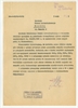 Maszynopis - list Zdzisława Rajewskiego  do Dyrekcji Muzeum Archeologicznego w Krakowie