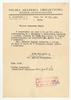 Maszynopis - list St. Buratyńskiego z PAU w Krakowie do Stefana Krukowskiego z dnia 14 VII 1950