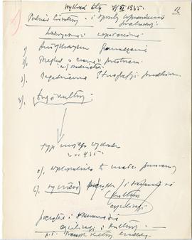 Rękopis szesnastu wykładów Józefa Żurowskiego pt. "Początki kultury ludzkiej" z roku ak...