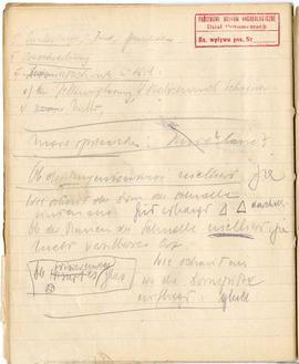 Brulion Józefa Żurowskiego "Żurowski 1918" z notatkami w języku niemieckim z okresu stu...