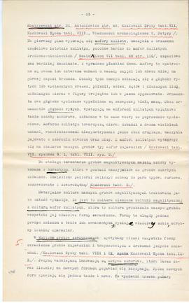 Maszynopis i rękopis trzynastu wykładów Józefa Żurowskiego na temat kultury megalitycznej  strona...