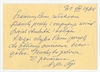 Kartka Pocztowa od K.M. Sopoćko do Stefana Krukowskiego z dnia 31 VIII 1968 roku - rewers