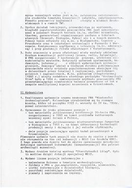 Państwowe Muzeum Archeologiczne w Warszawie. Sprawozdanie z działalności w roku 1994.  Maszynopis...
