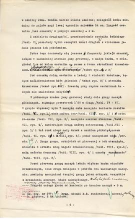 Maszynopis artykułu Józefa Żurowskiego pt. "Dwa groby kultury złockiej" z odręcznymi po...