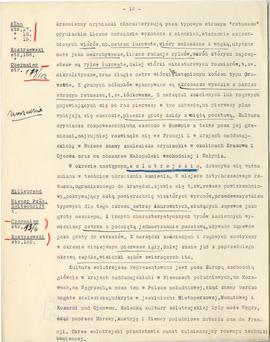 Maszynopis wykładów Józefa Żurowskiego pt. "Sztuka przedhistoryczna" z roku akademickie...