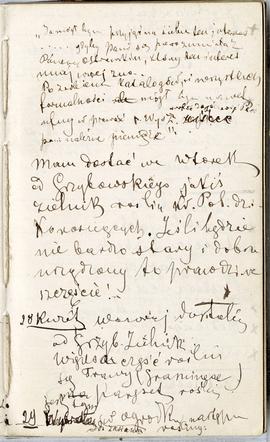 Notes nr 2 z okresu  01.12.1874 r.-01.09.1875 r. Notatki odręczne Erazma Majewskiego  dot. spraw ...