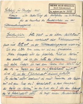 Odręczne wypisy Józefa Żurowskiego w języku niemieckim z czasopisma "Zeitschrift für Ethnolo...