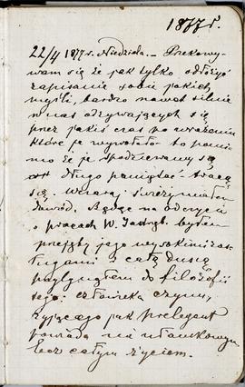 Notes nr 6 z okresu 22.04.1877 r .- 07.09.1877 r. Notatki odręczne Erazma Majewskiego opisujące w...