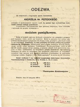 Odręczne notatki Józefa Żurowskiego na temat analogii do zabytków z Jakuszowic Małych  sporządzon...