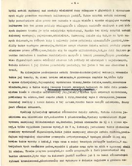 Maszynopis artykułu Józefa Żurowskiego z odręcznymi poprawkami pt. "Sztuka przedhistoryczna ...